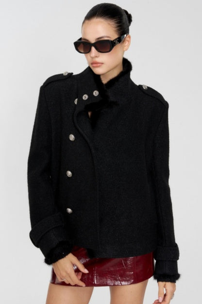 Exquisite Woolen Turtleneck Jacket