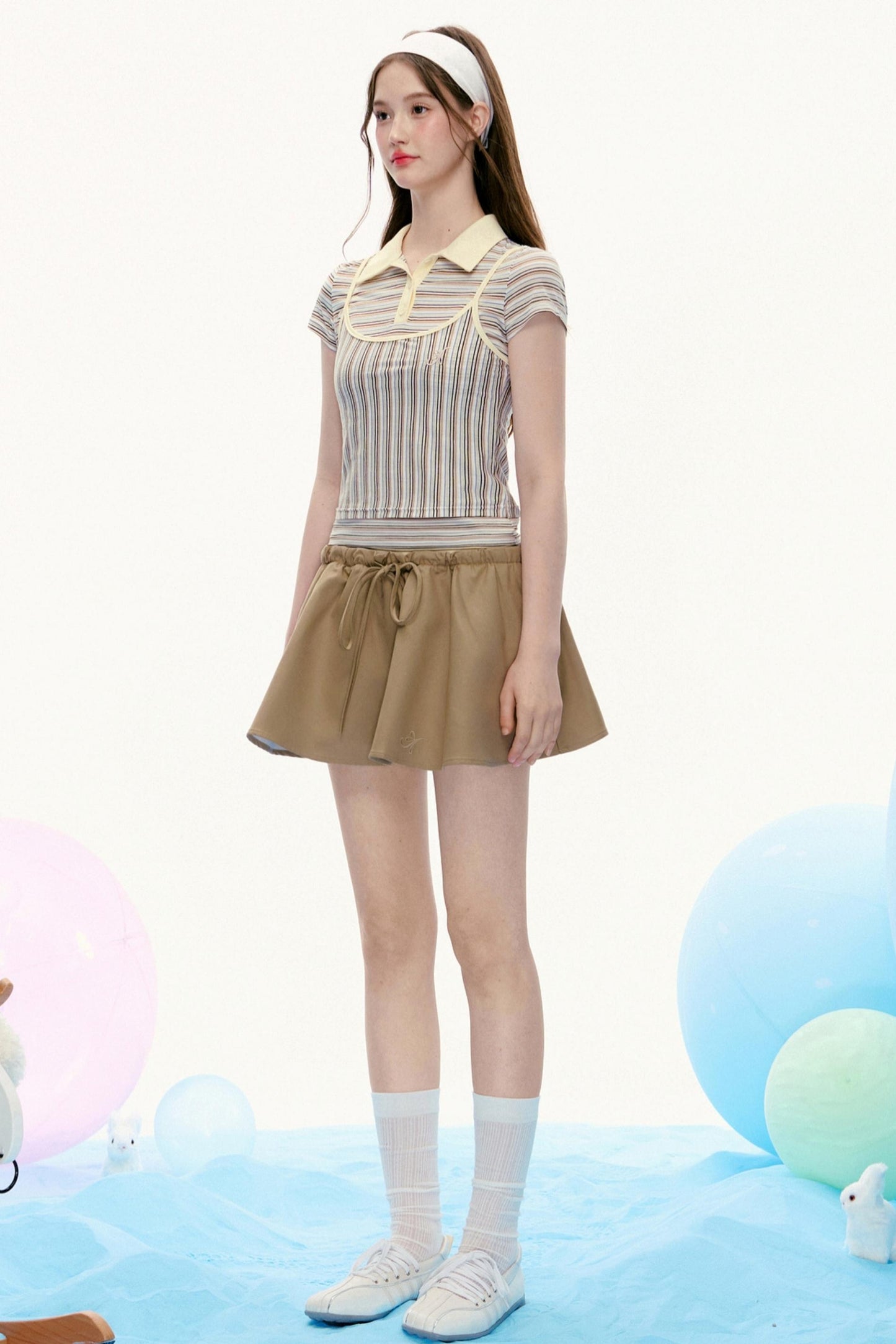 Vintage Embroidered Cropped Skirt