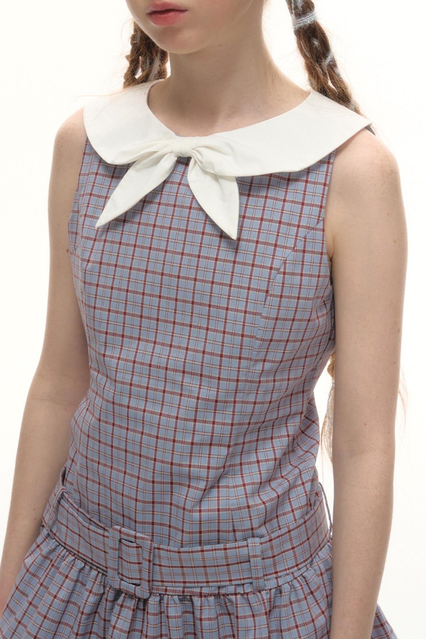 Elegant Plaid Lace Dress