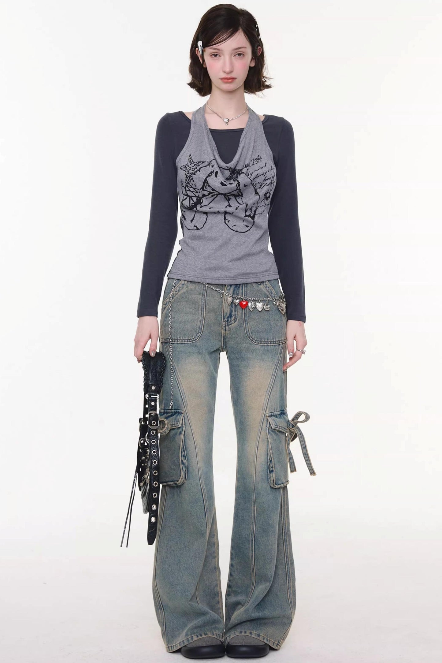 Butterfly Edge Flared Jeans