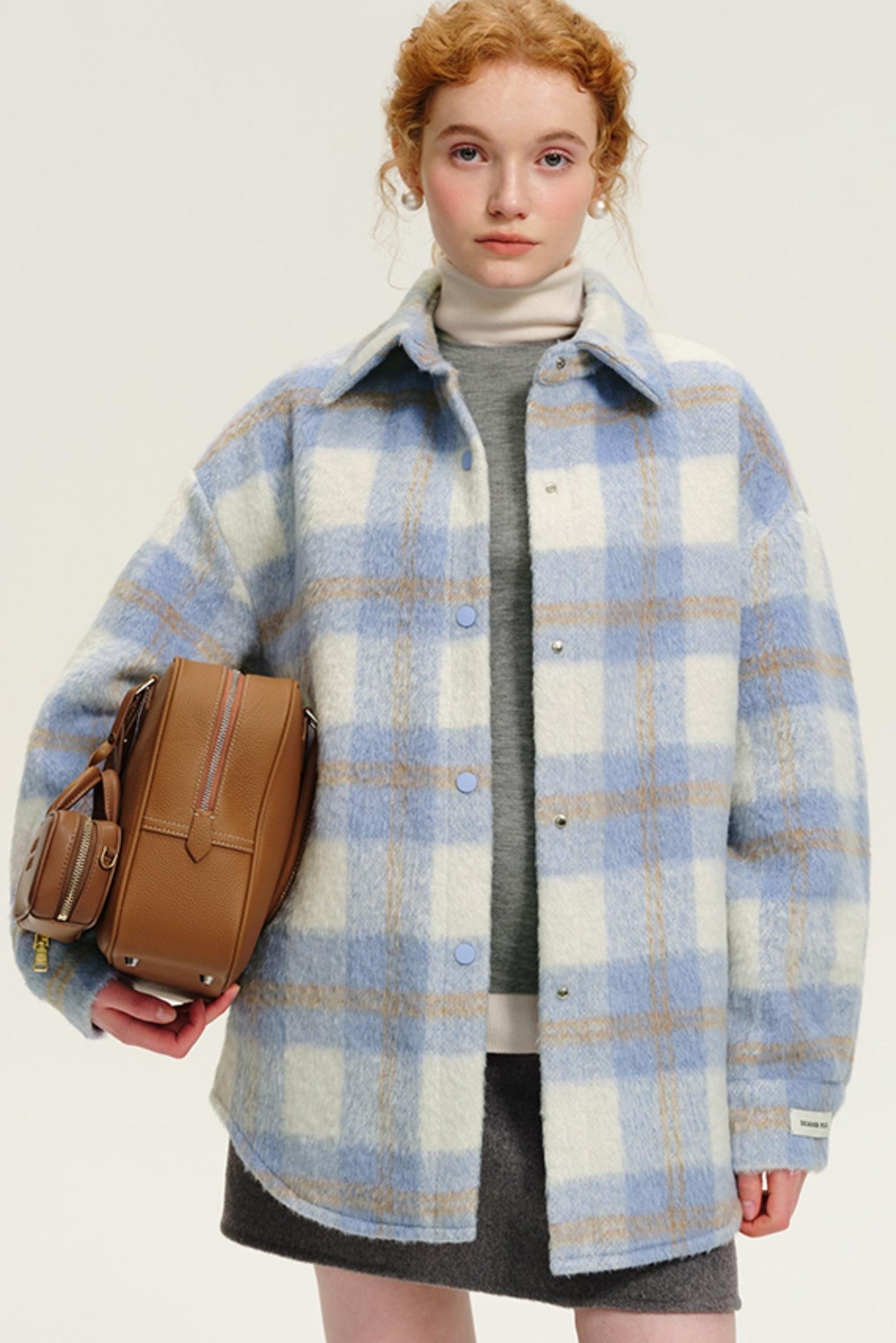 Blue Checked Wool Vintage Jacket