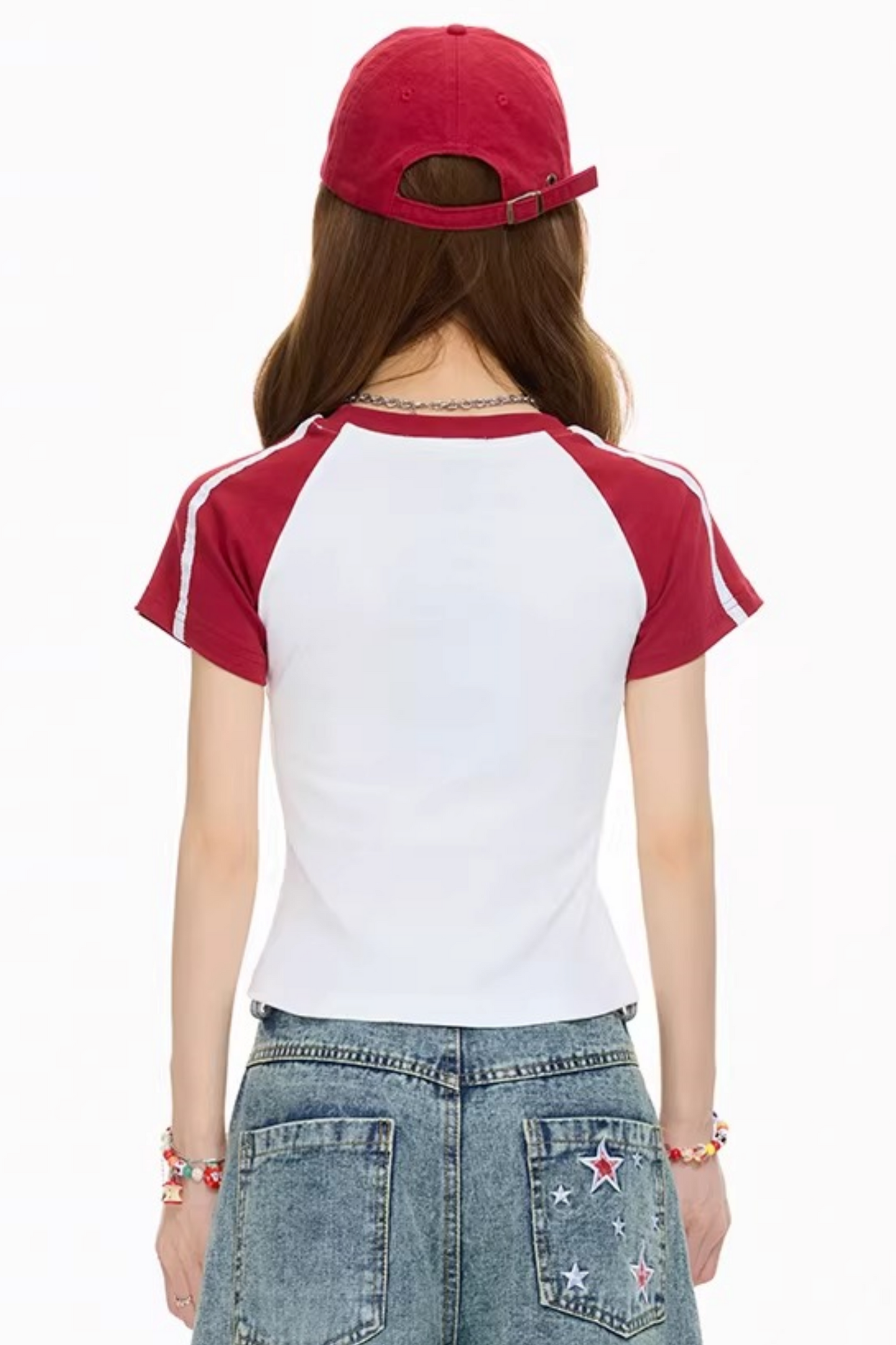 Color-Blocking Letter Print Top
