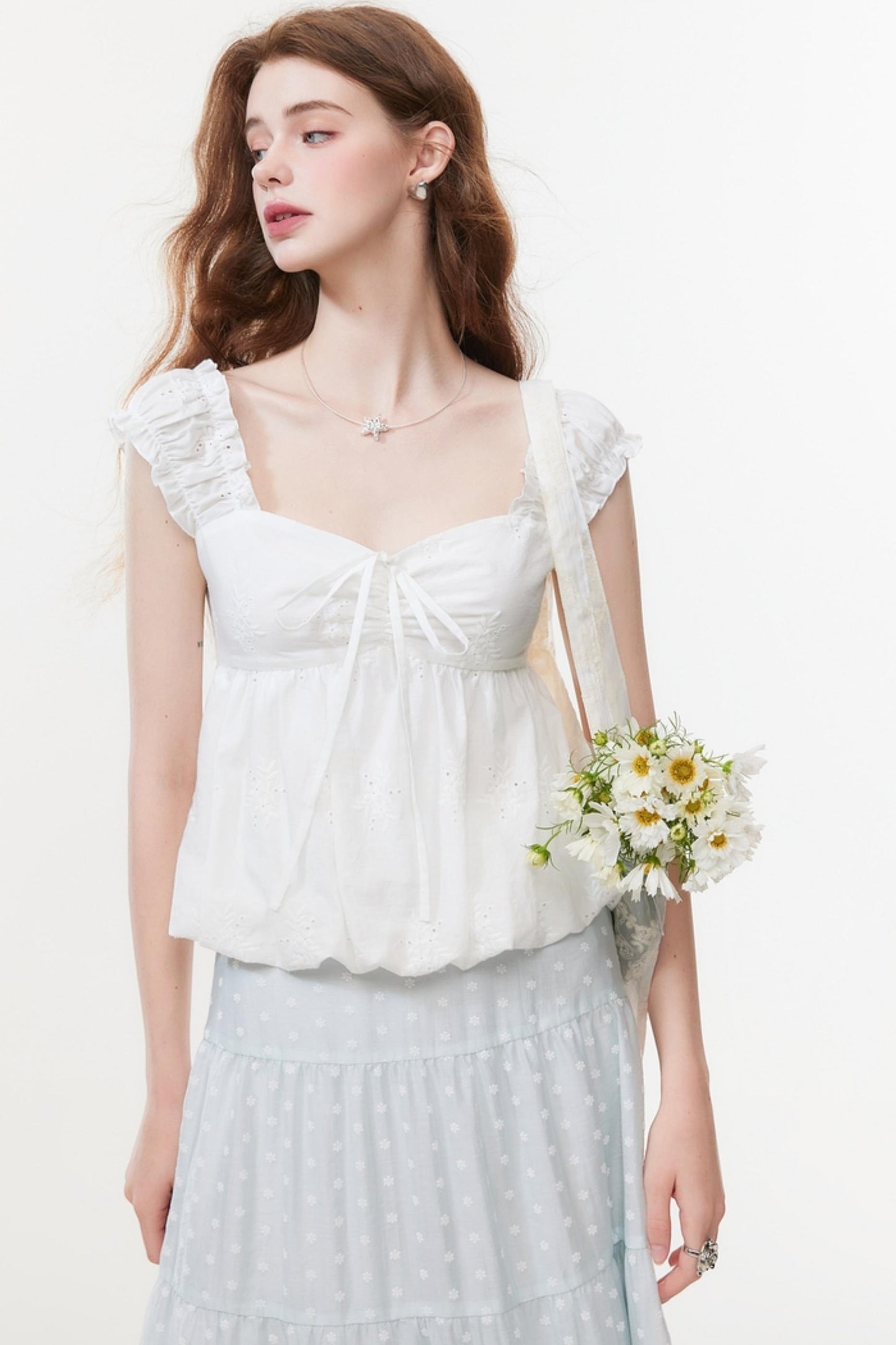 Skeleton V-Neck Ensemble Pants Set-Up