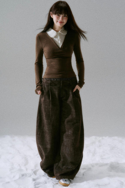 Vintage Lace Patchwork Sweater