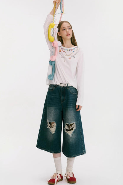 End of Summer Chain Print Top