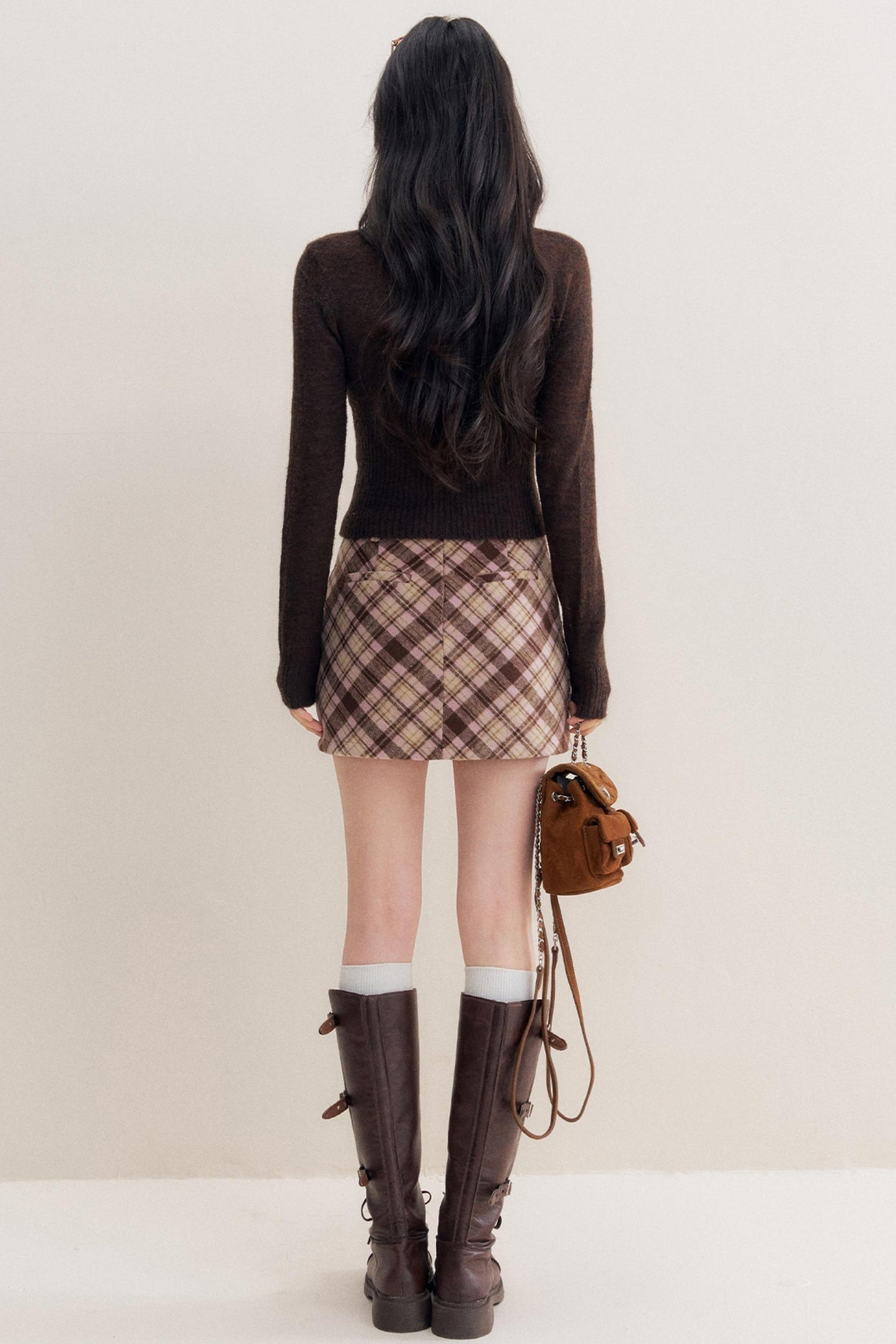 Vintage High-Waisted A-Line Skirt