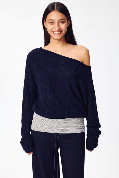 Woll-Off-Shoulder-Strick-Set