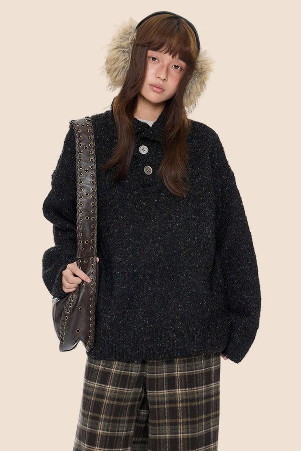 Stand-Up Vintage Sweater Jacket