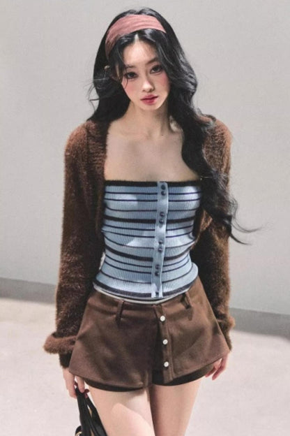 Hibiscus Knit Sweater Coat