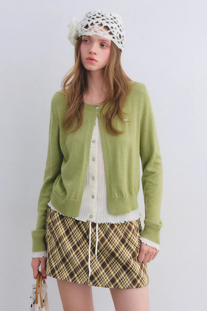 Color-Blocking Knit Cardigan