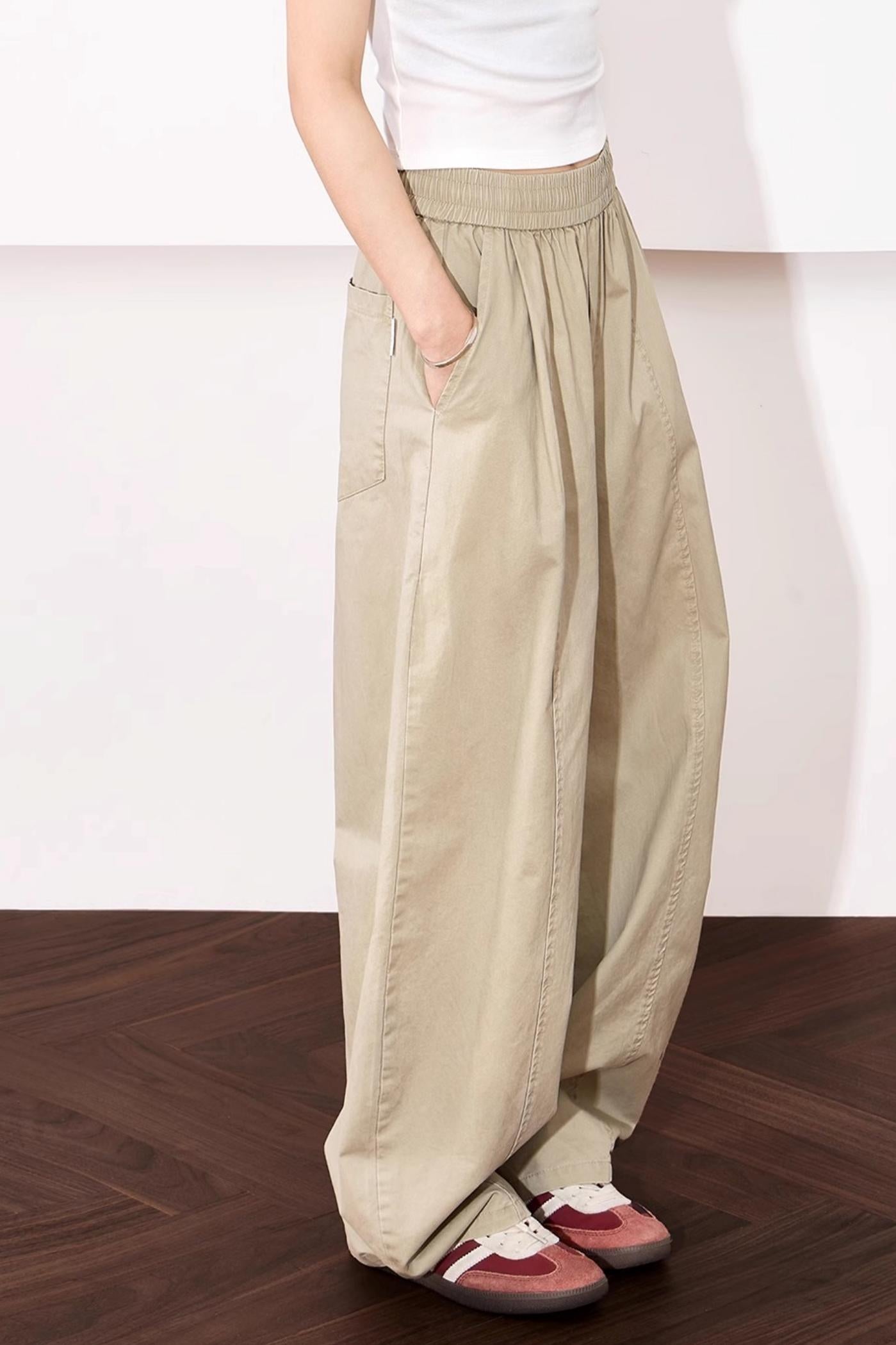 Relaxed Wide-Leg Cotton Pants