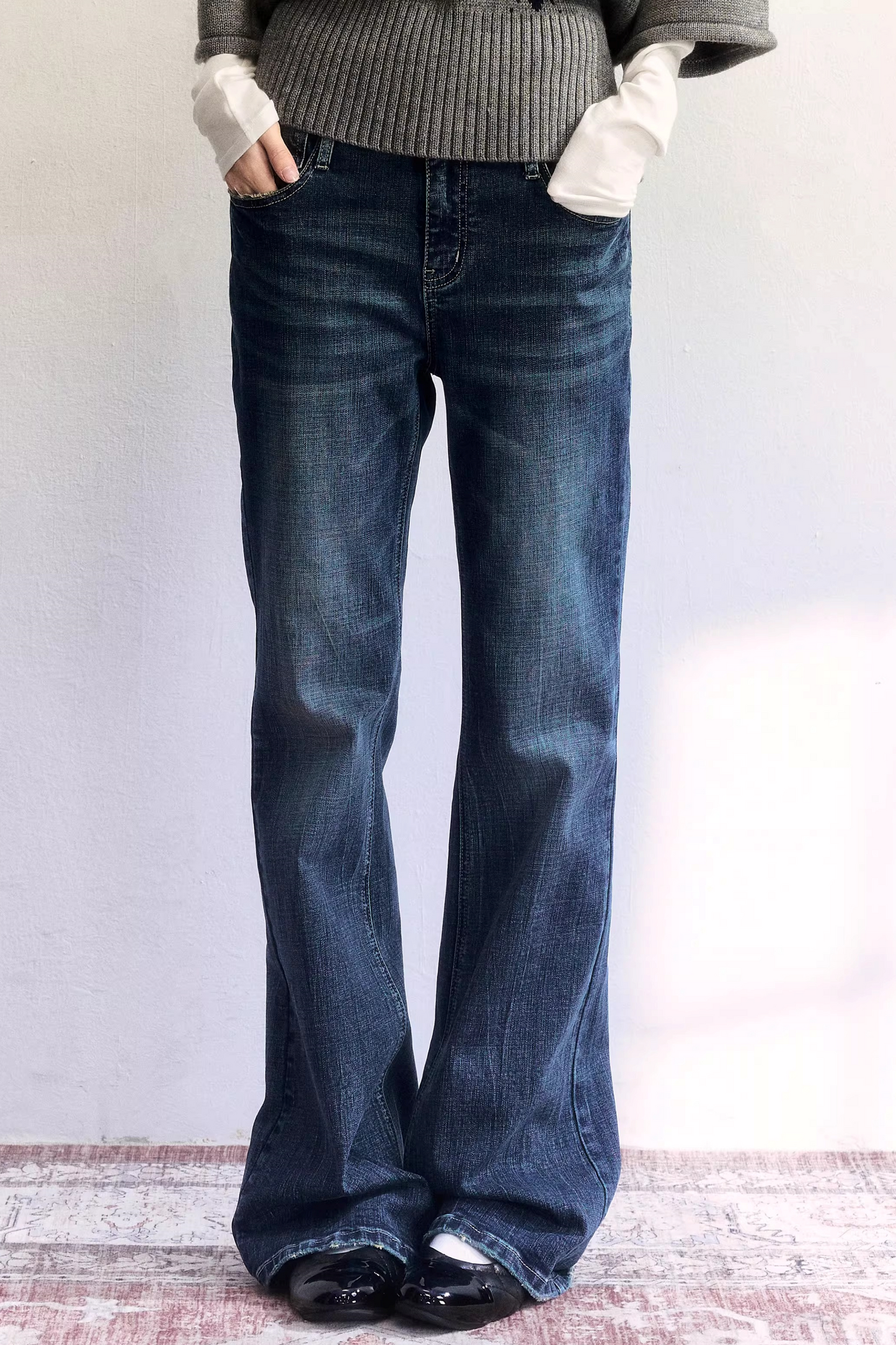 Thin Washed Denim Pants
