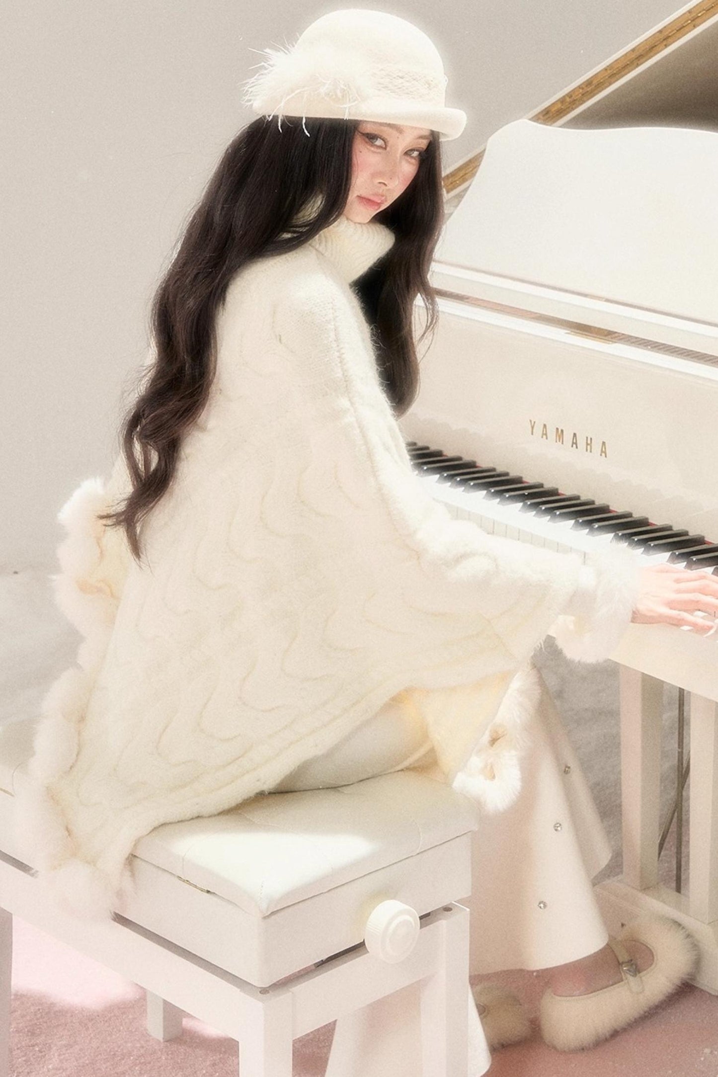 Winter Love Song Knitted Cape