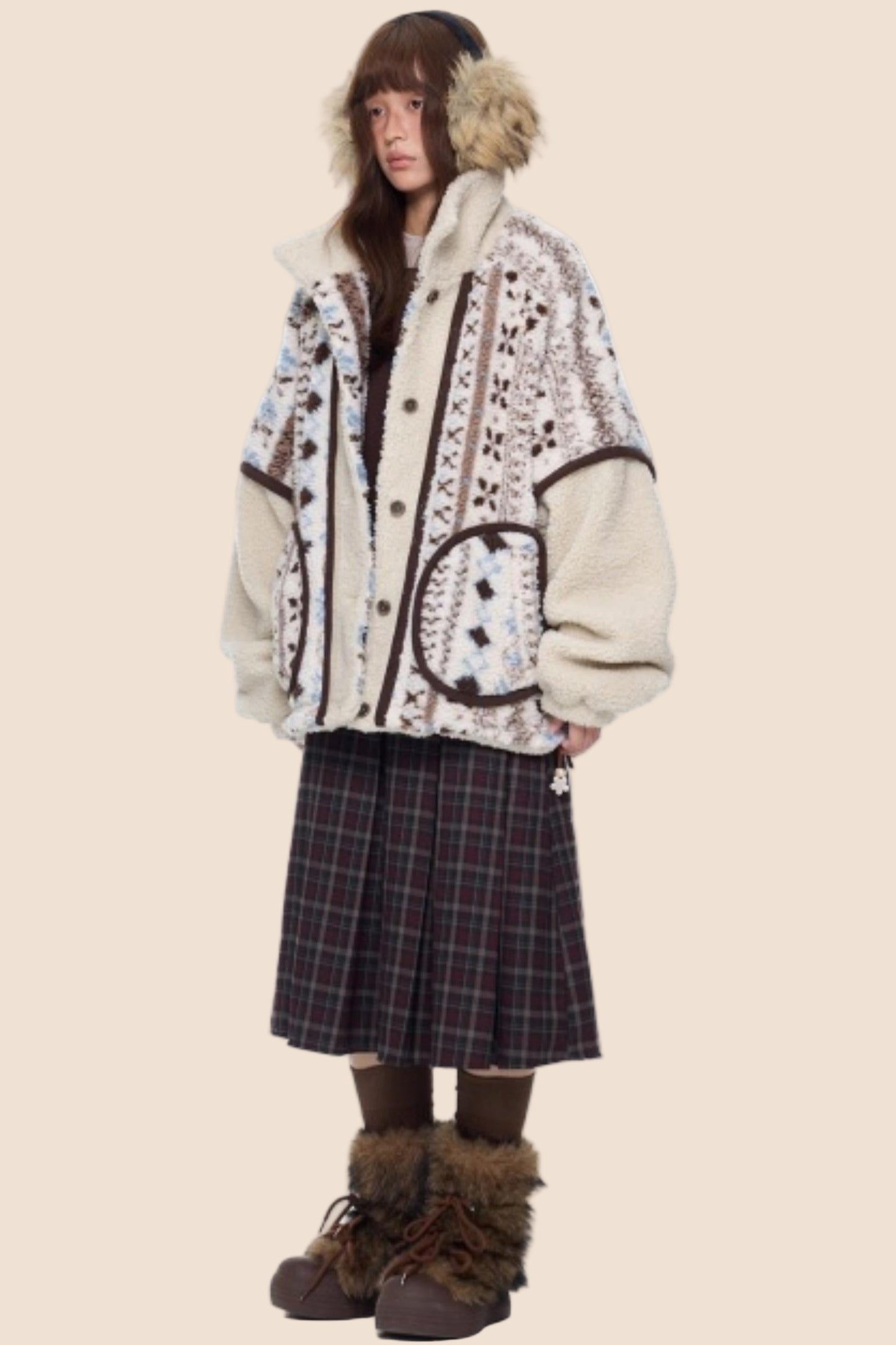 Ethnic Polar Fleece Jacket