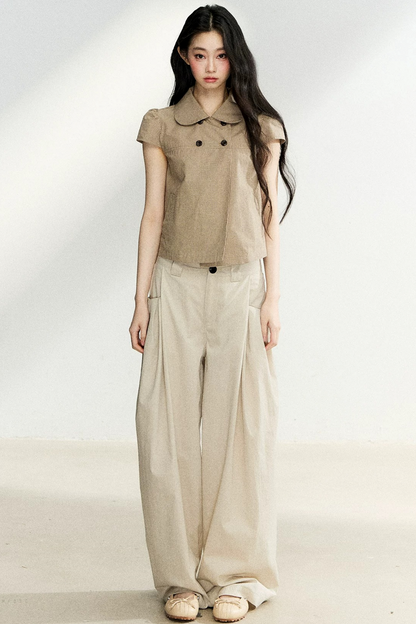 Summer High-Waisted Wide-Leg Pants