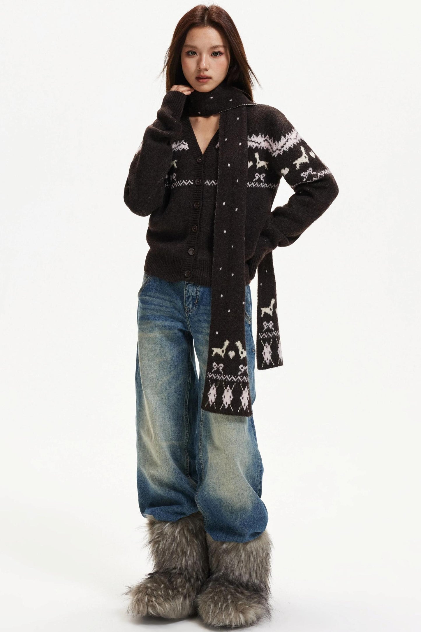 Fair Isle Knitted Cardigan