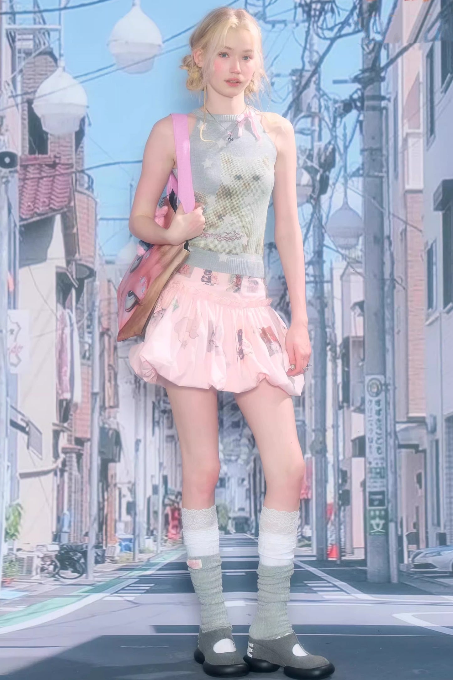 Cat and Rabbit Knitted Vest