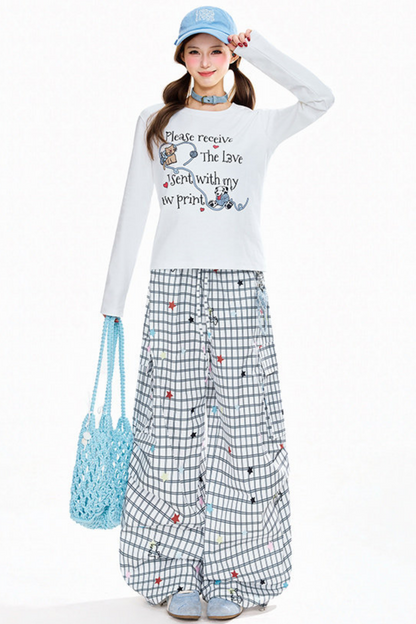 Printed Heart Sweet Girl Top