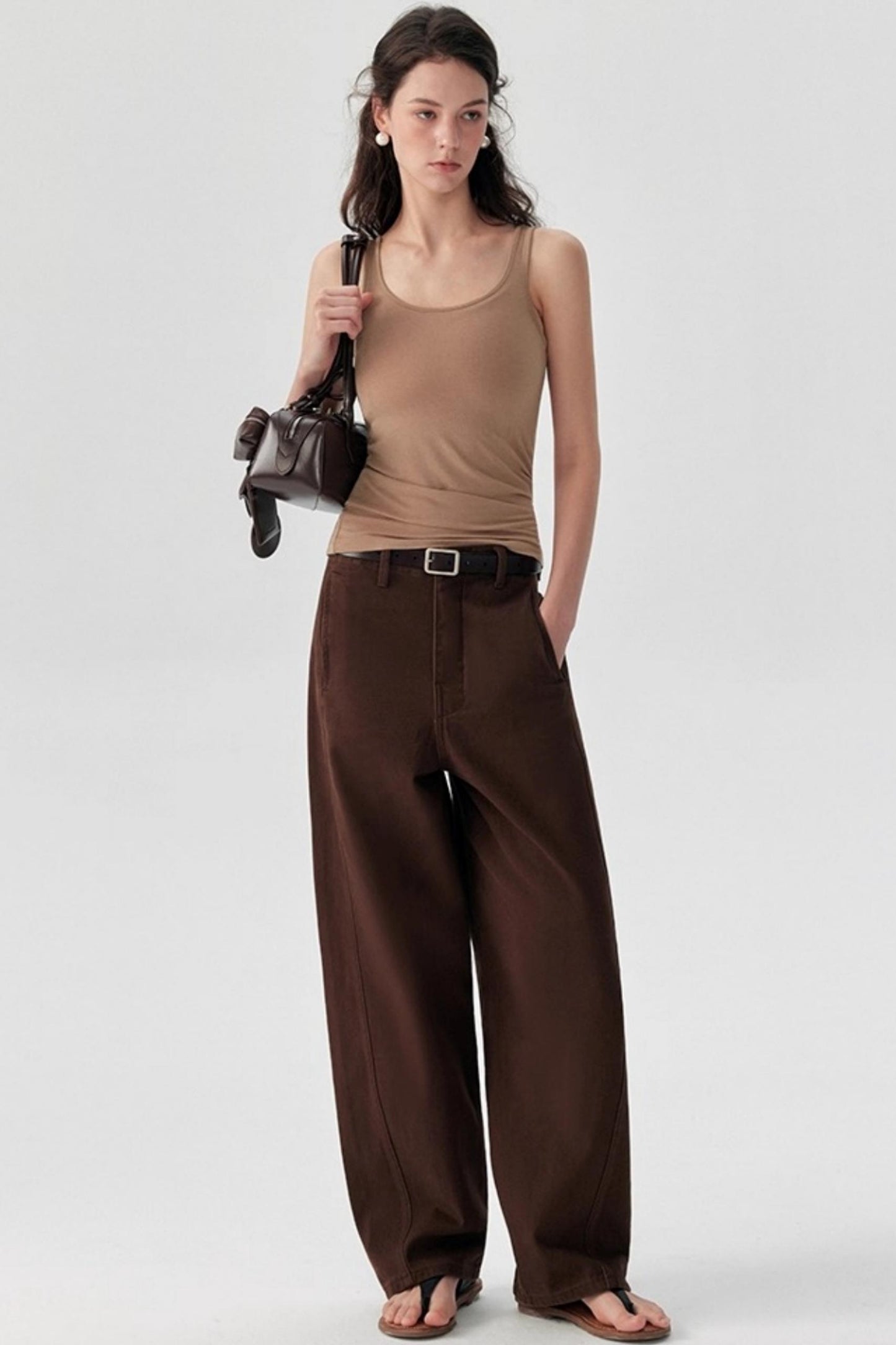 Red Cowhide Shoulder Bag