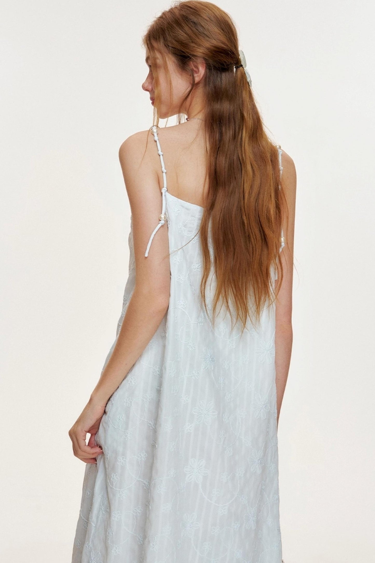 Ocean Blue Lace A-Line Dress