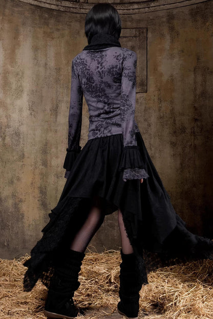 Retro Color-Block Knit Top