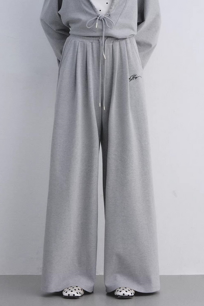 Polka Dot Hooded Vest Sweatshirt Set-Up