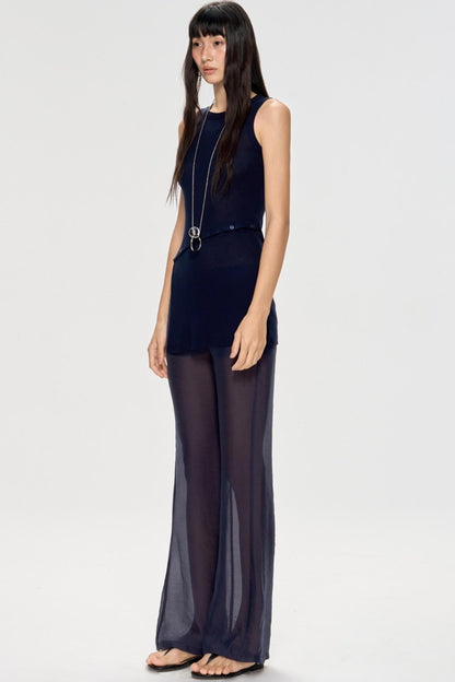 Low-Waist Wide-Leg Trousers