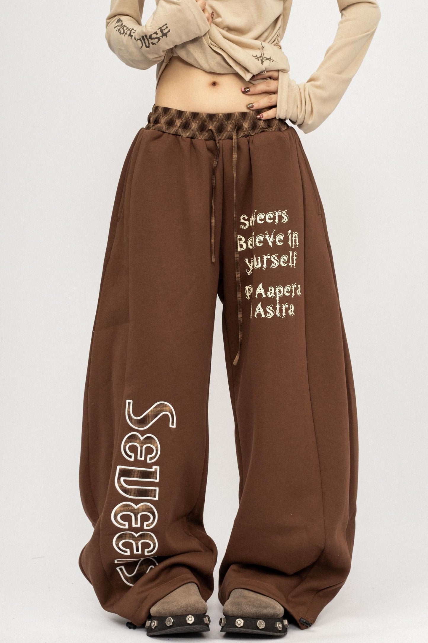 Retro Spice Girl Wide-Leg Pants