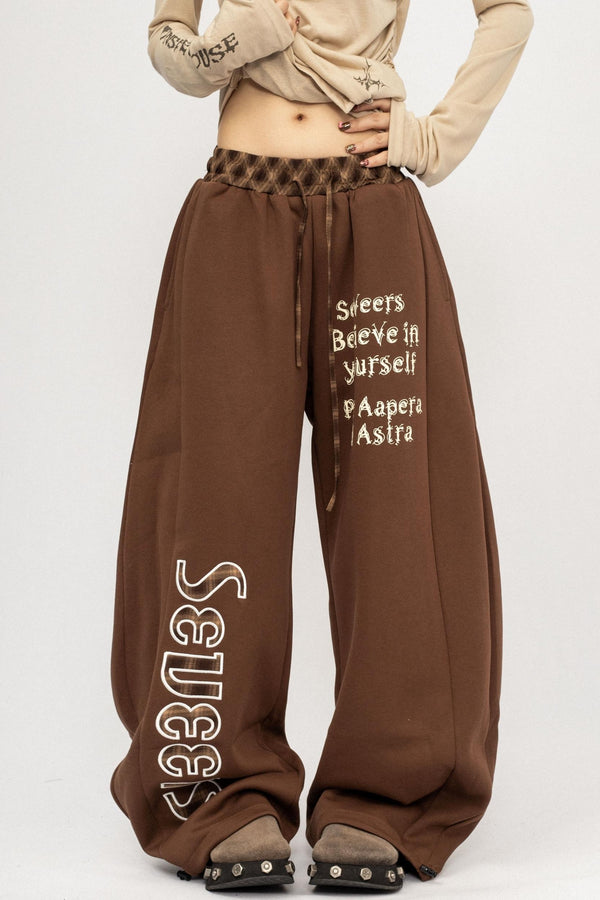 Retro Spice Girl Wide-Leg Pants
