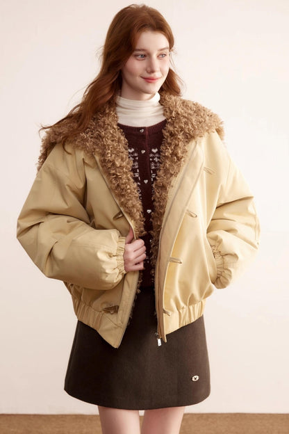 Gray Wool A-Line Skirt