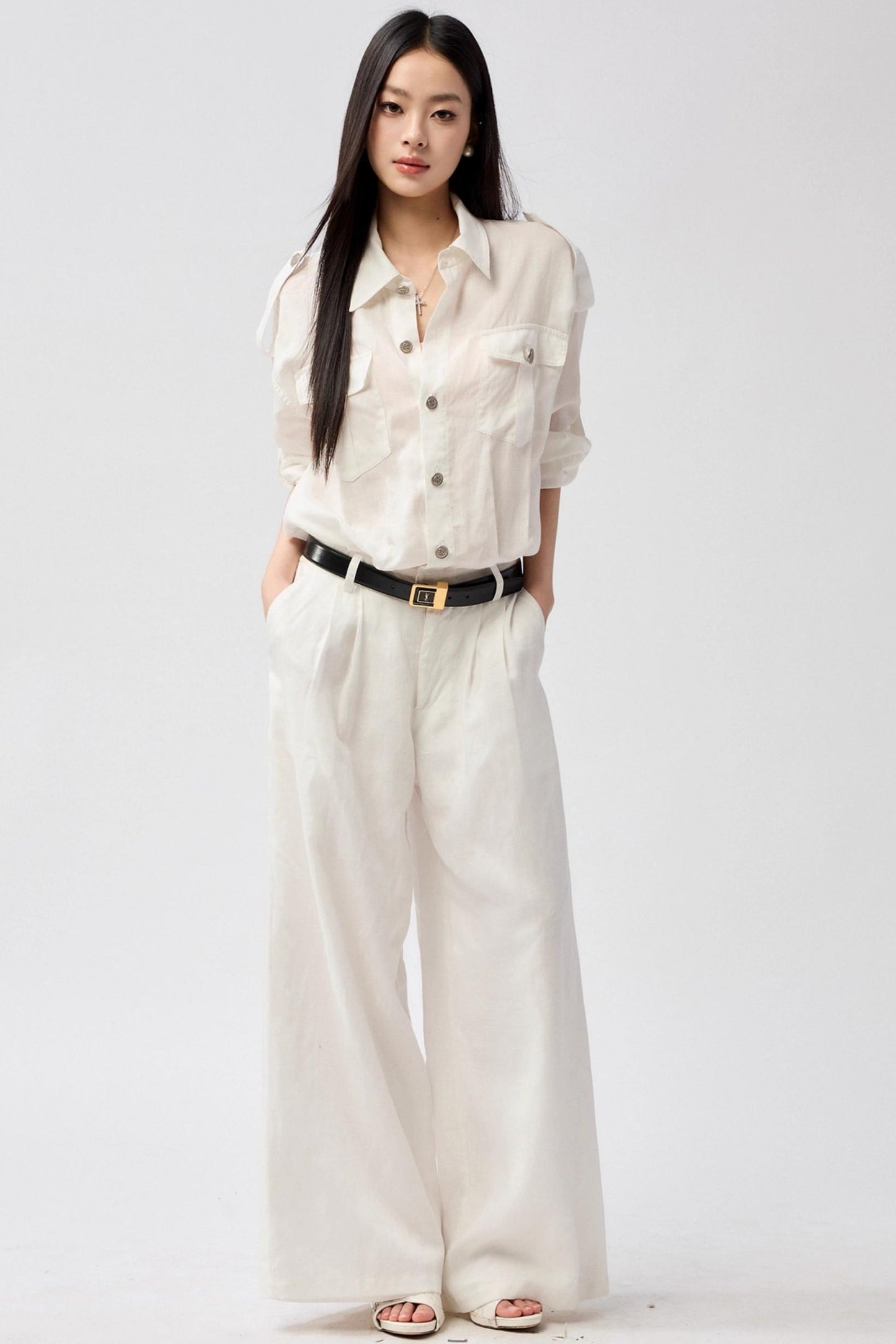 Elegant Line White Shirt