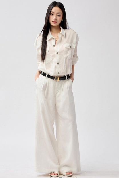 Elegant Line White Shirt