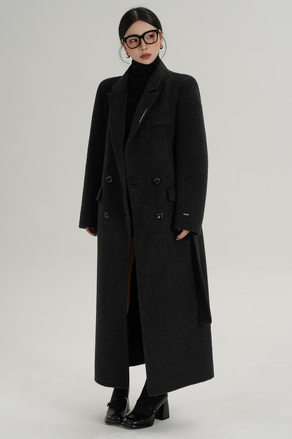 Wool Elegance Long Trench Coat