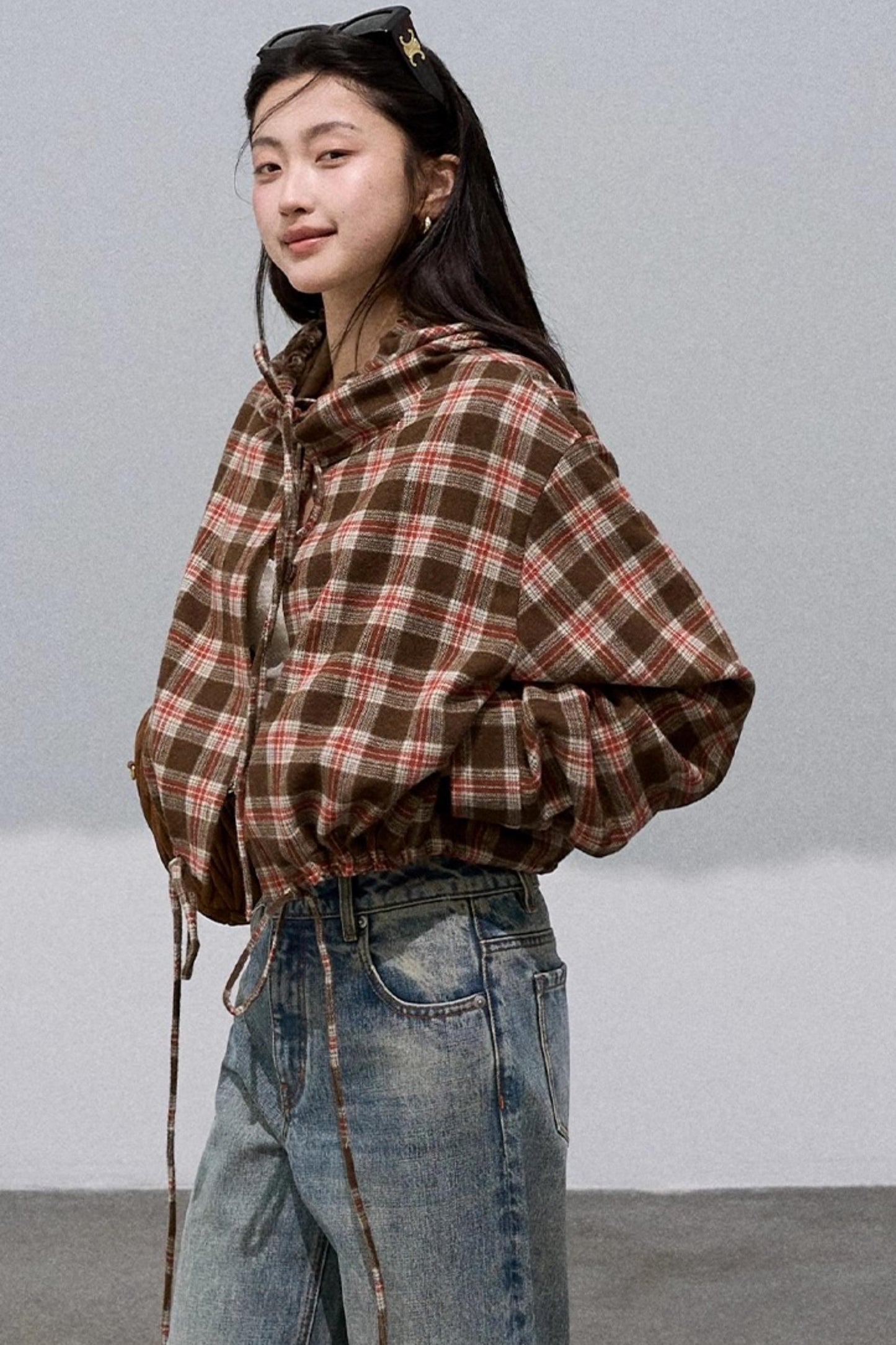 Texture Check Wool Jacket