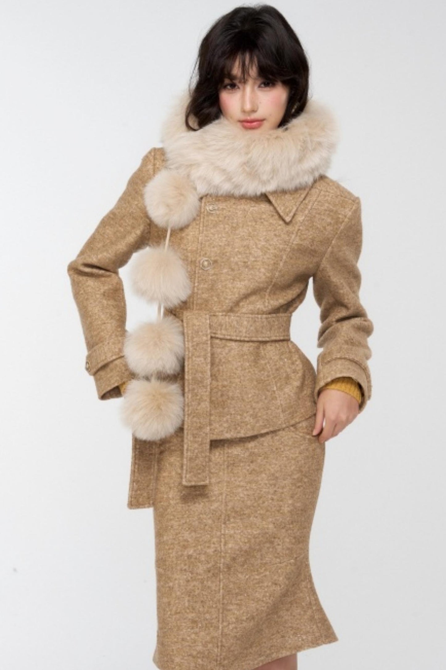 Real Fox Fur Collar Scarf