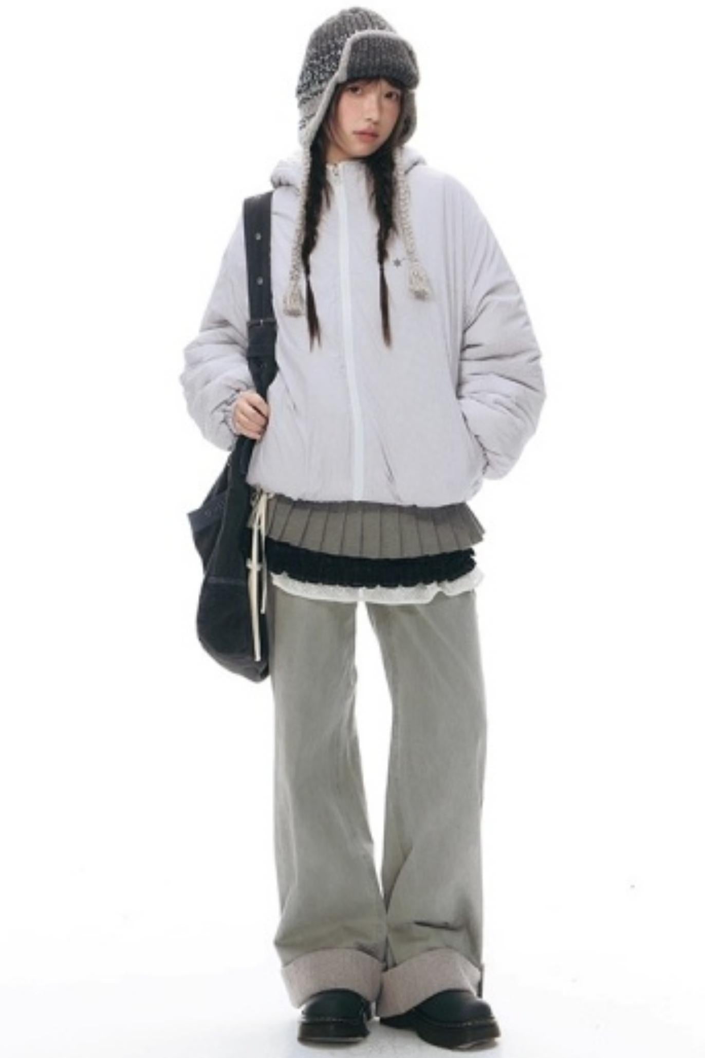 Reversible Polka Dot Hooded Jacket