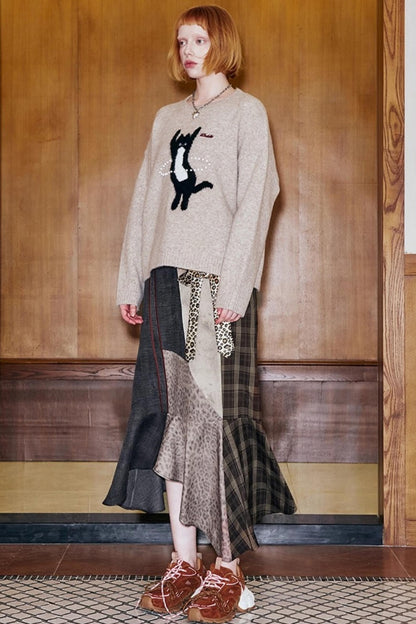 Laser Beaded Knitted Sweater