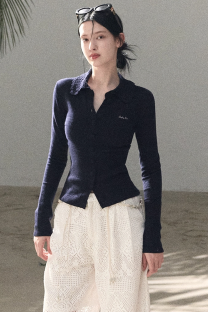 Hollow Crochet Lace Pants