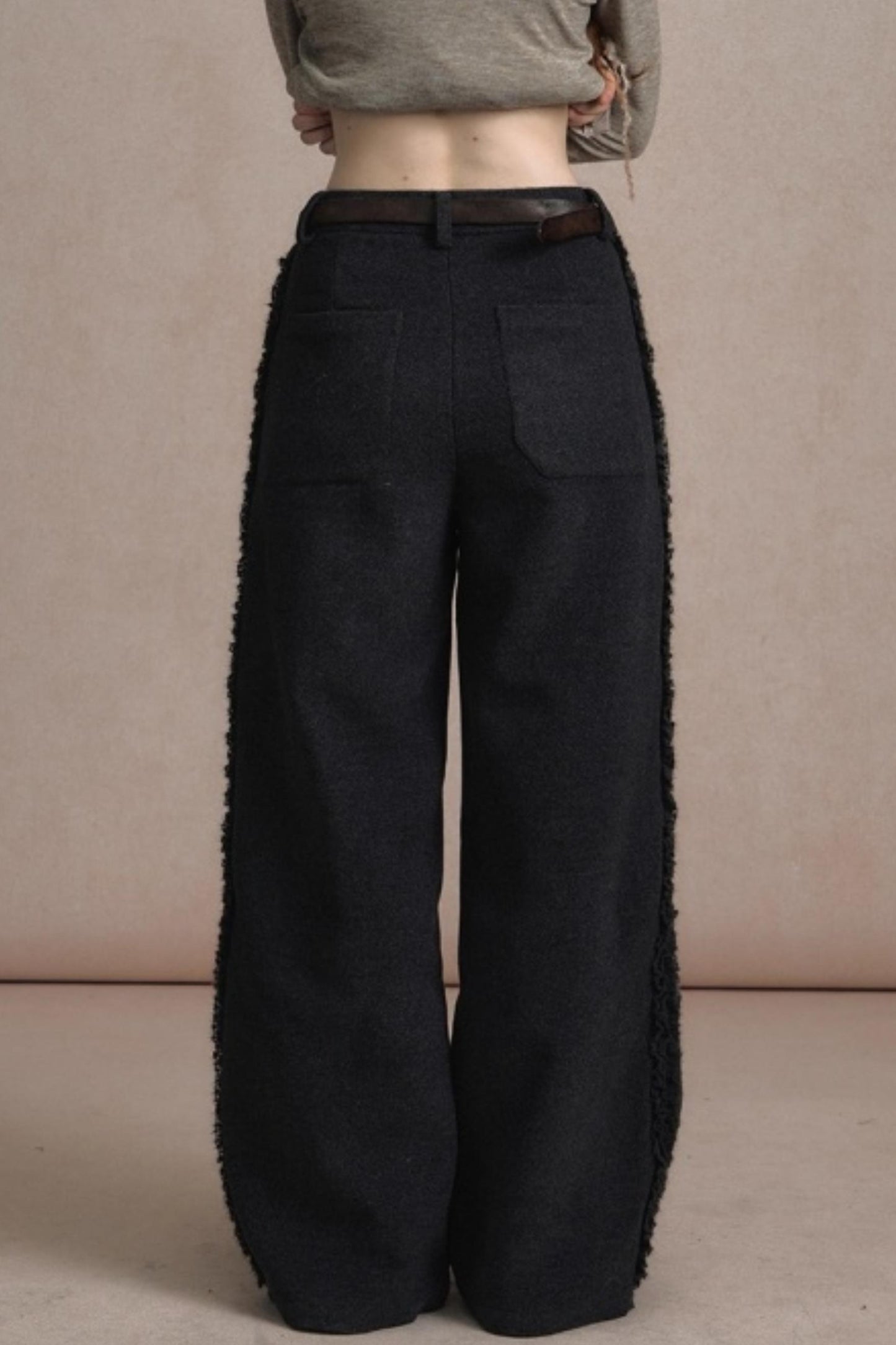 Lazy Drape Wide-Leg Pants