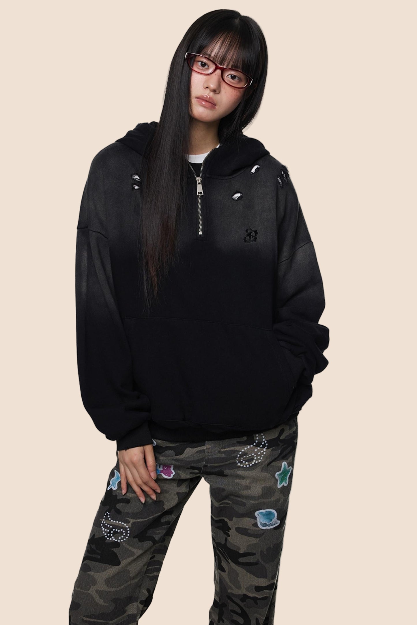 Vintage Distressed Sweat Jacket