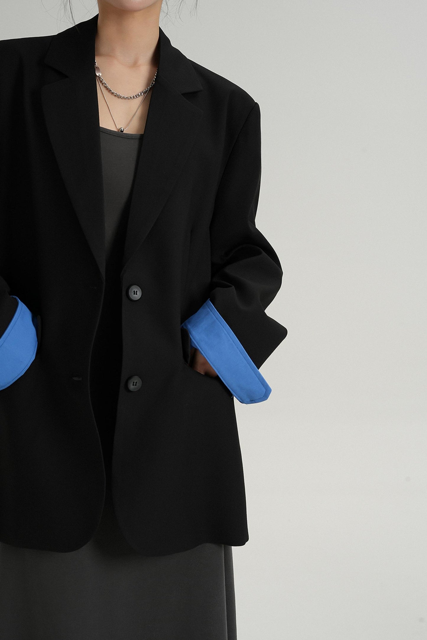 Veste de costume midi élégante 