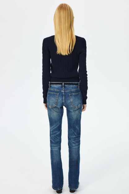 Wool Cropped Slim Fit Top