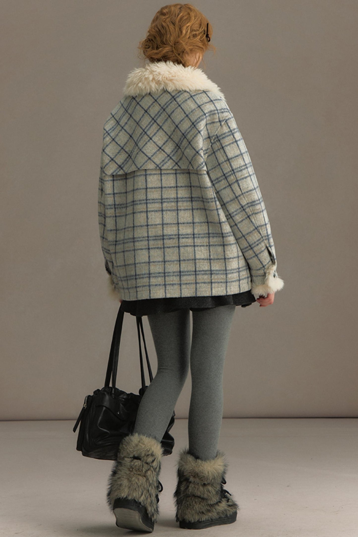 Fuji Plaid Woolen Jacket