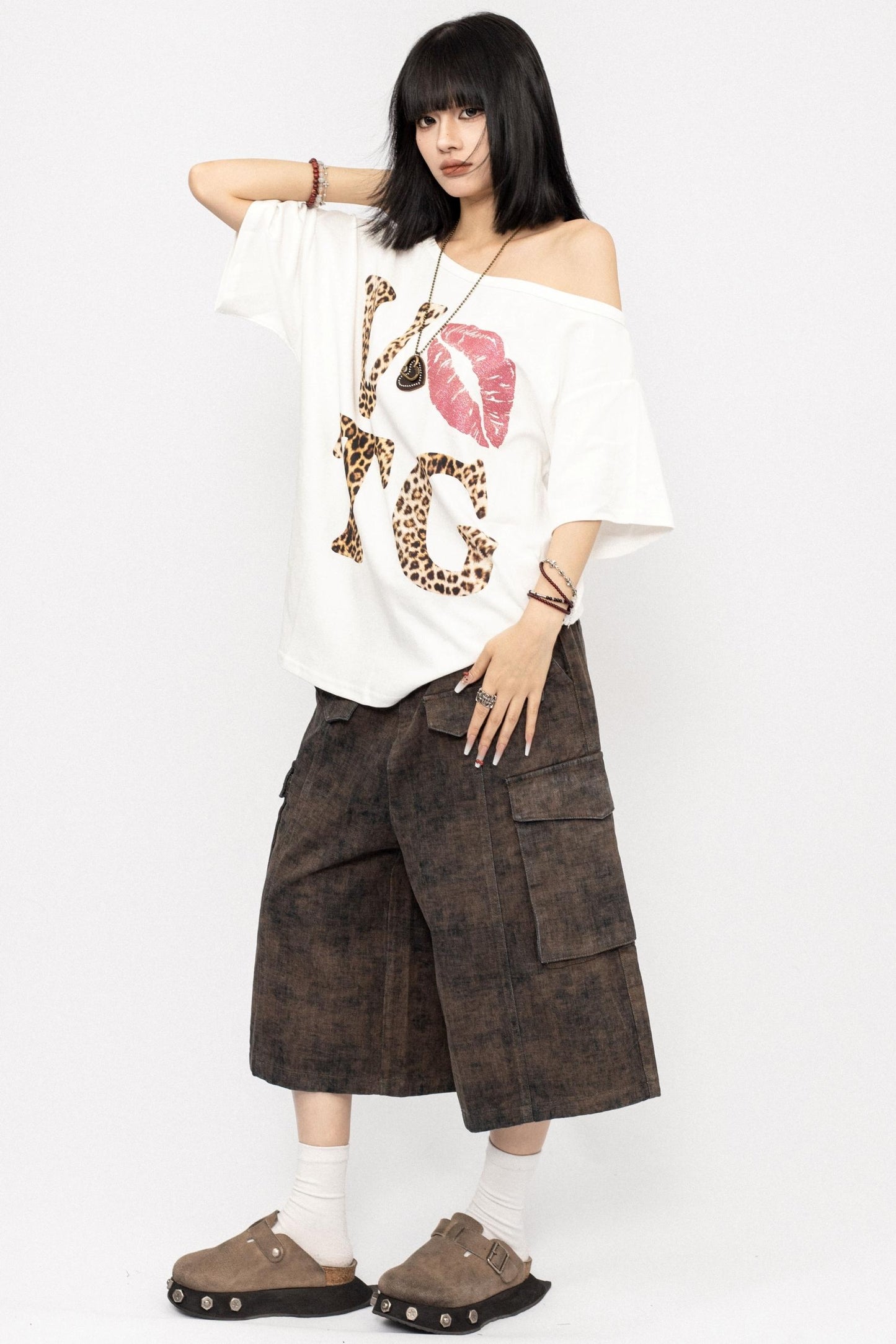 Vintage Leopard Peplum Tee