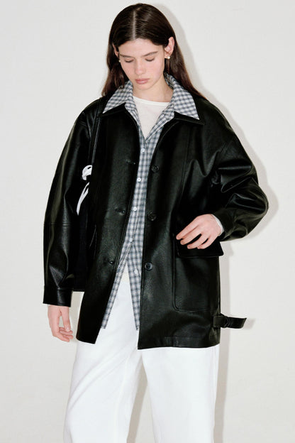 Versatile Retro Leather Jacket