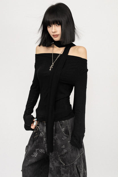 Autumn Slim Black Top