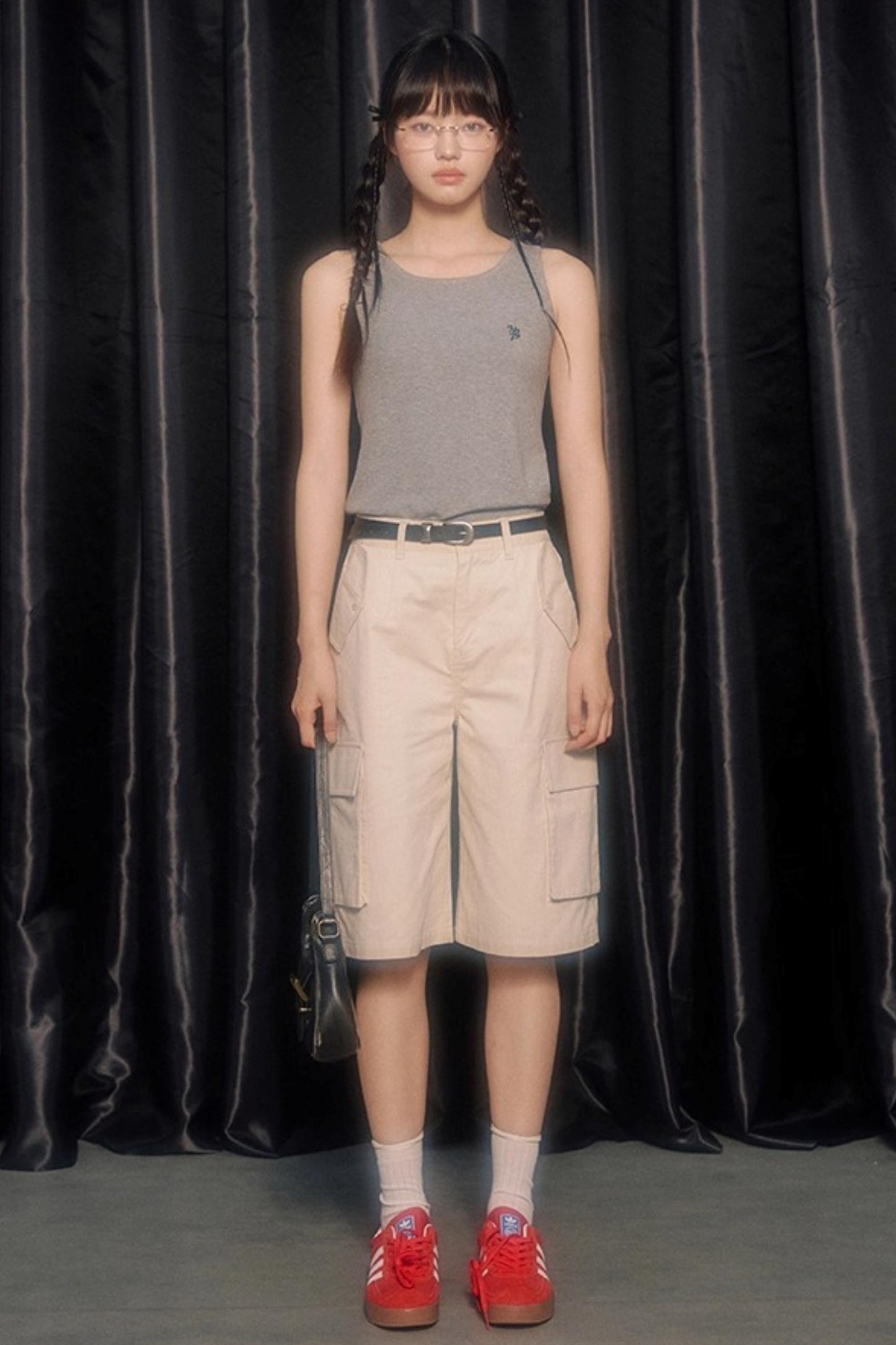 Open Front Long-Sleeved T-shirt & Vest Set-Up