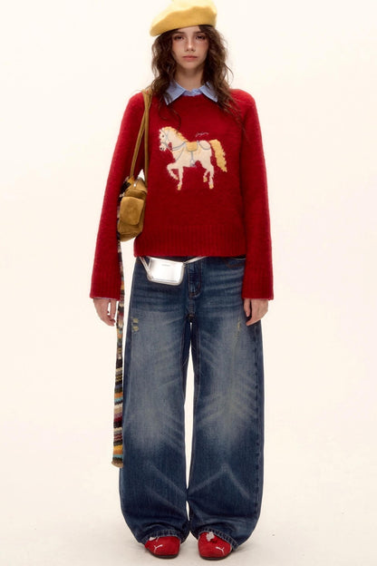 Lucky Pony Wool Sweater