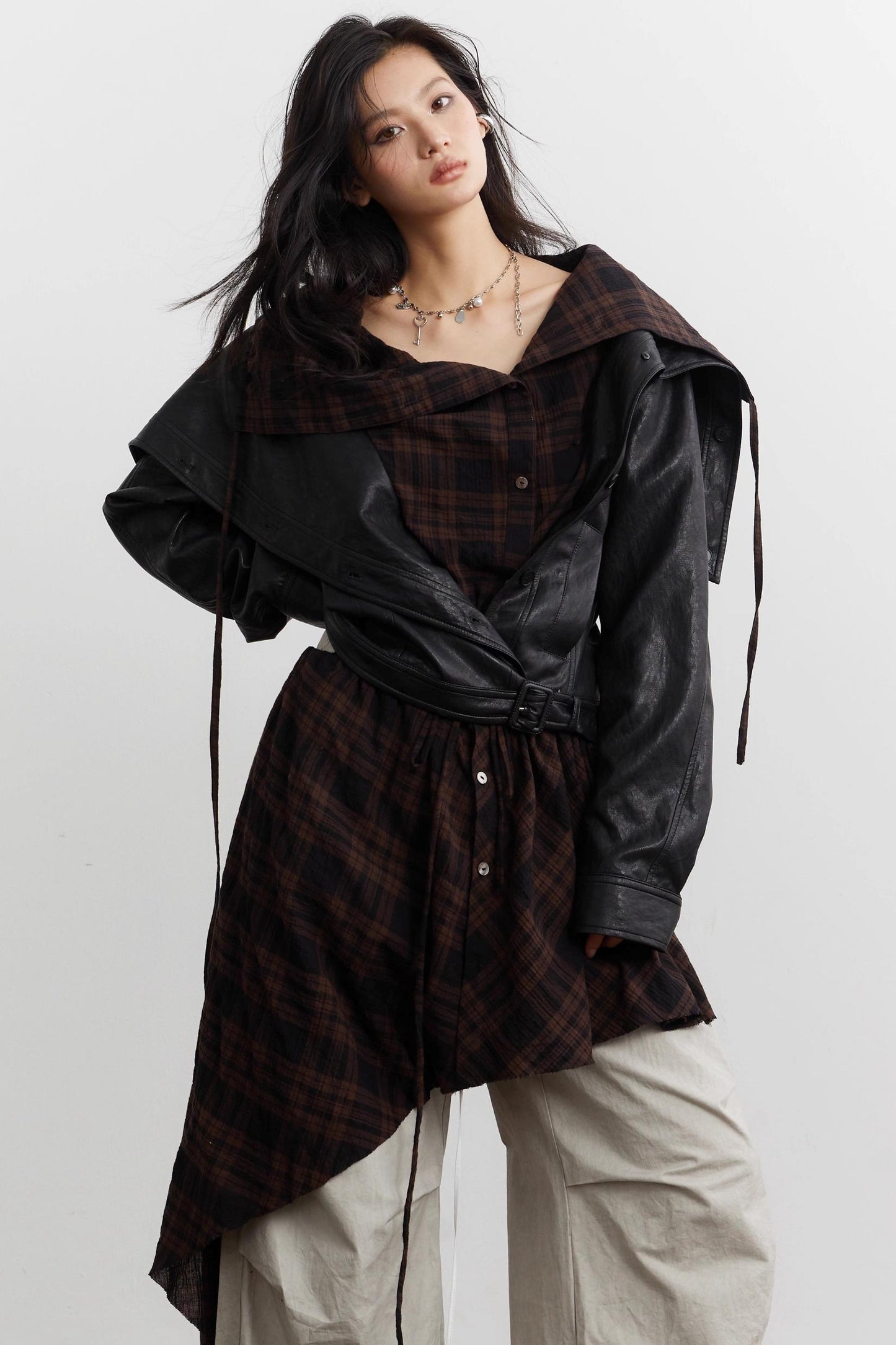 Urban Nomad Plaid PU Jacket