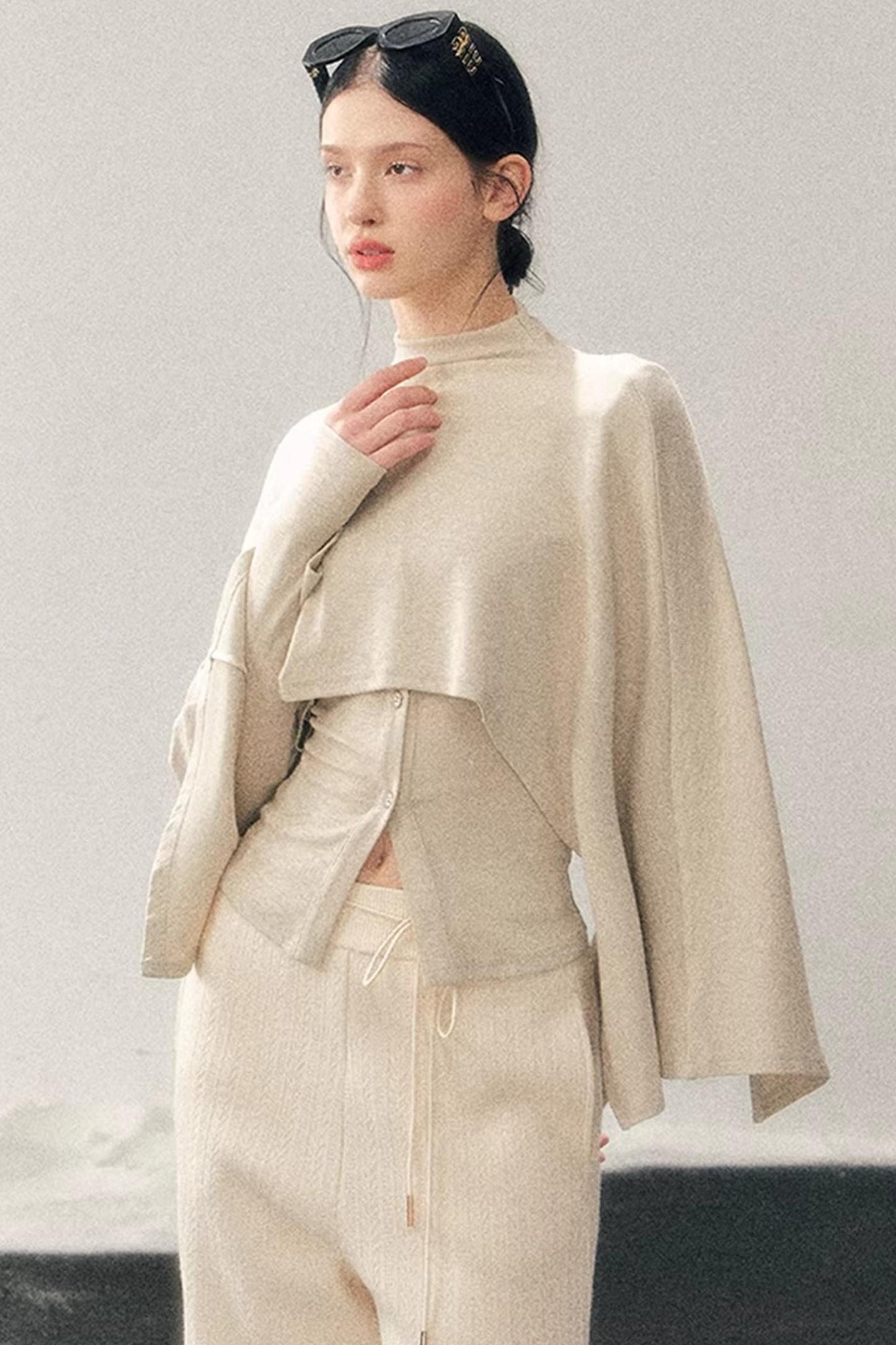 Moss Pattern Long Sleeve Top Set